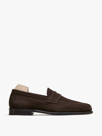 Myrqvist Lysekil II loafers in dark brown suede at Collagerie
