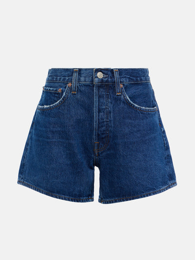 Agolde Parker Long high-rise denim shorts at Collagerie