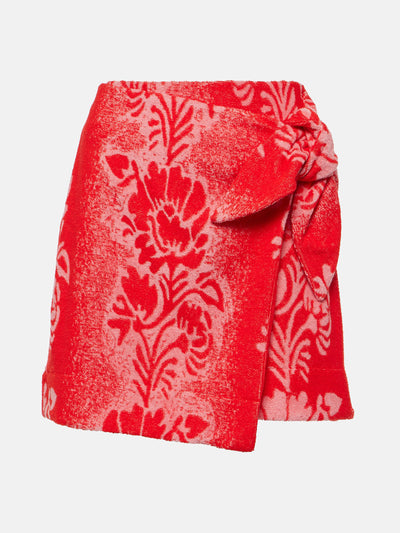 Alemais Martha printed cotton-blend wrap miniskirt at Collagerie