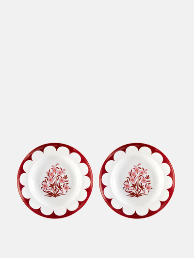 Aquazzura Casa Jaipur porcelain soup plates ( set of 2) at Collagerie