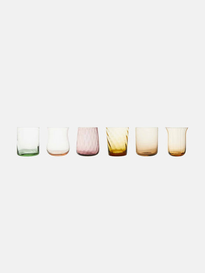 Bitossi Multicoloured glasses (set of 6) at Collagerie