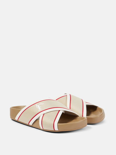 Christian Louboutin Hot Cross Bizz ribbon sandals at Collagerie