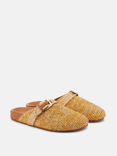 Clergerie Quinta raffia mules at Collagerie