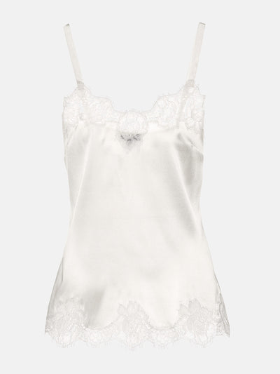 Dolce & Gabbana Lace-trimmed satin camisole at Collagerie