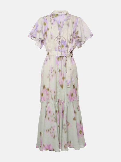 Dorothee Schumacher Blooming Volumes floral cotton midi dress at Collagerie