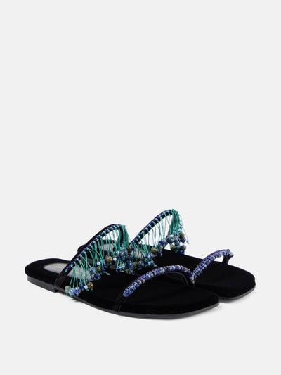 Dries Van Noten Embellished PVC slides at Collagerie