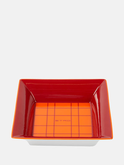 Etro Checked porcelain tray at Collagerie
