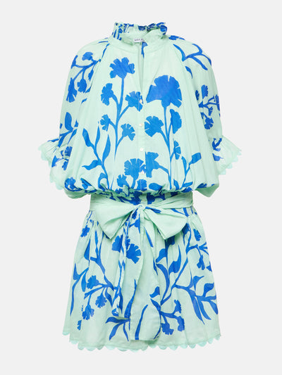 Juliet Dunn Floral cotton shirt dress at Collagerie