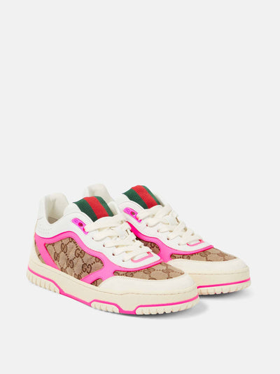 Gucci Gucci Re-Web leather sneakers at Collagerie