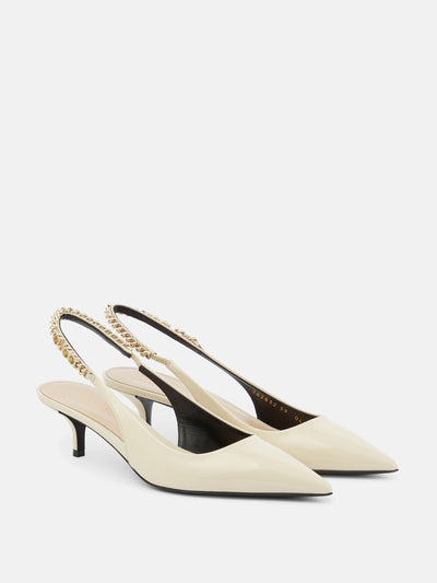 Gucci Gucci Signoria leather slingback pumps at Collagerie