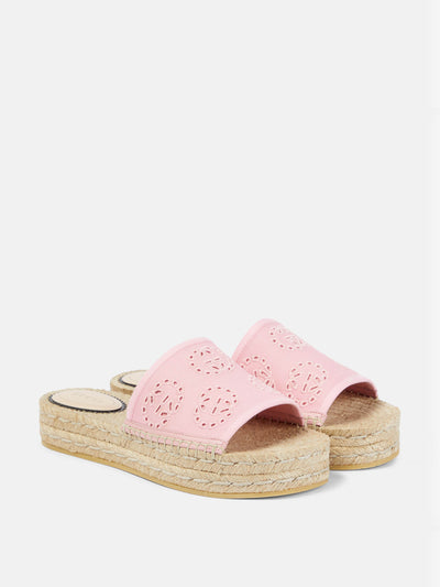 Gucci Interlocking G espadrille slides at Collagerie