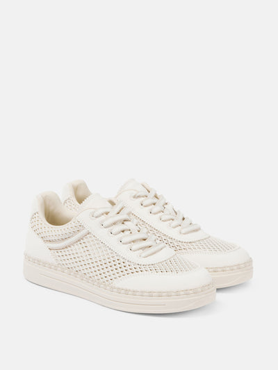 Jimmy Choo Rimini nubuck-trimmed sneakers at Collagerie