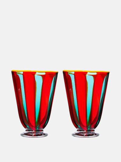 La DoubleJ Rainbow glasses ( set of 2) at Collagerie