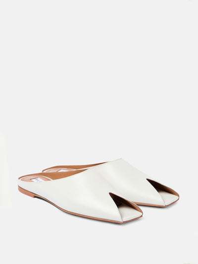 Alaïa Leather peep-toe mules at Collagerie