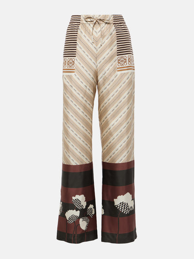 Loewe Printed silk satin pajama pants at Collagerie