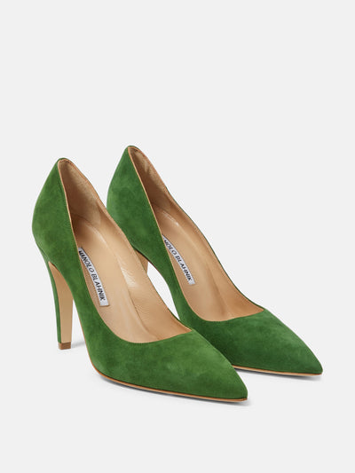 Manolo Blahnik Nelirapla suede pumps at Collagerie