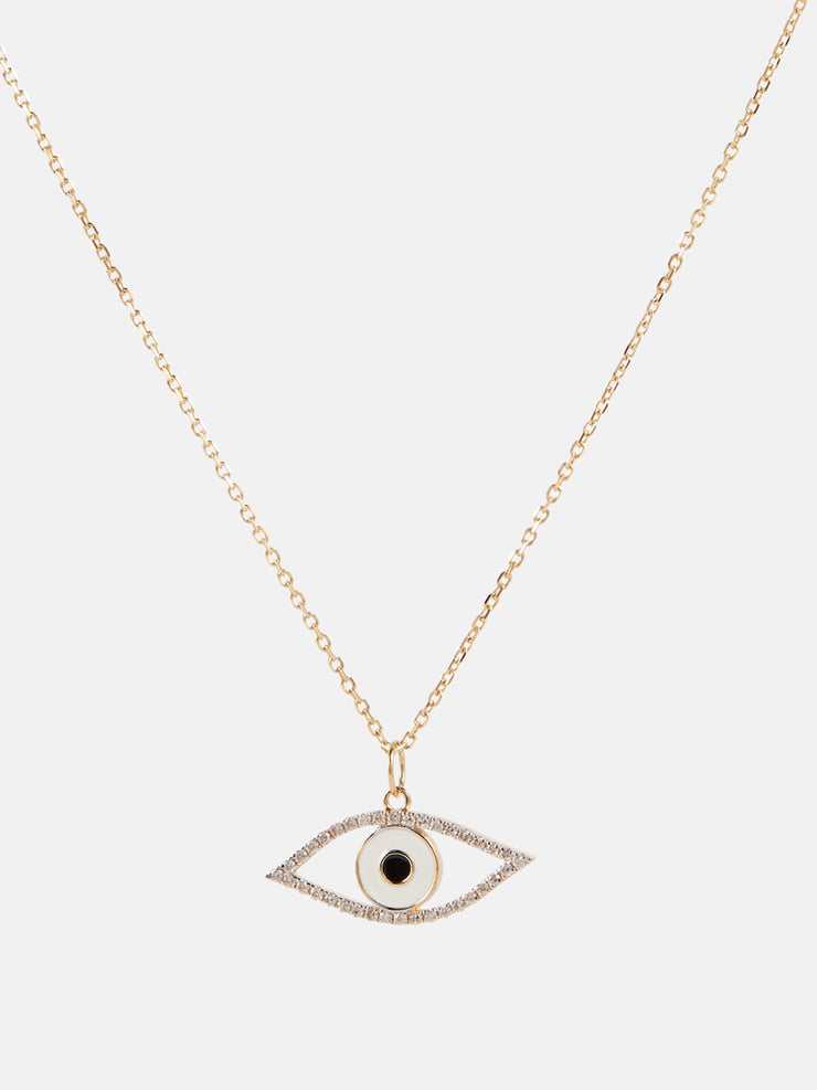 Eye of Protection 14kt gold necklace with diamonds Jewellery and Watches Mateo    - Collagerie