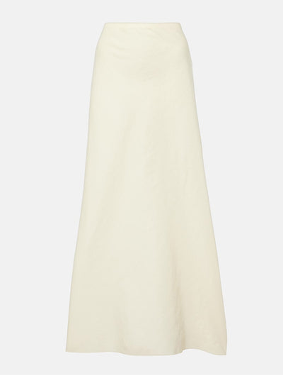 Khaite Mauva silk and cotton organza maxi skirt at Collagerie