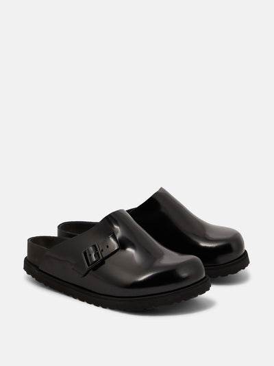 Birkenstock 1774 Niamey patent leather clogs at Collagerie