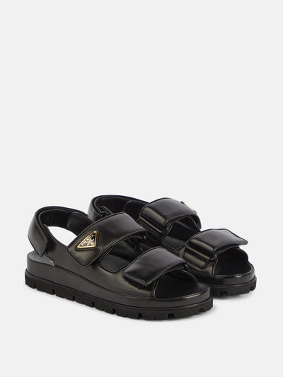 Prada Quilted leather sandals at Collagerie