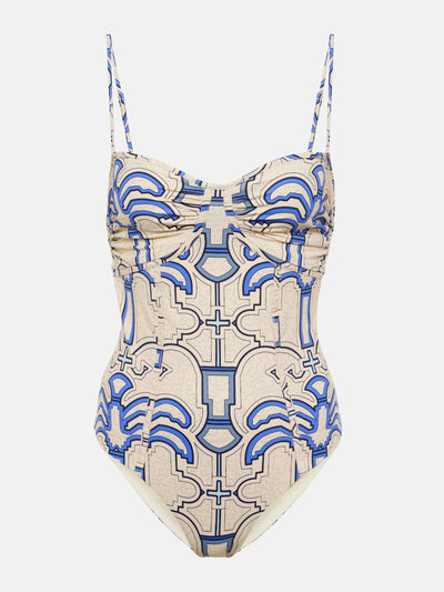 Johanna Ortiz Printed swimsuit at Collagerie