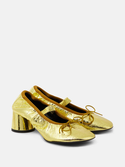 Proenza Schouler Glove metallic leather Mary Jane pumps at Collagerie