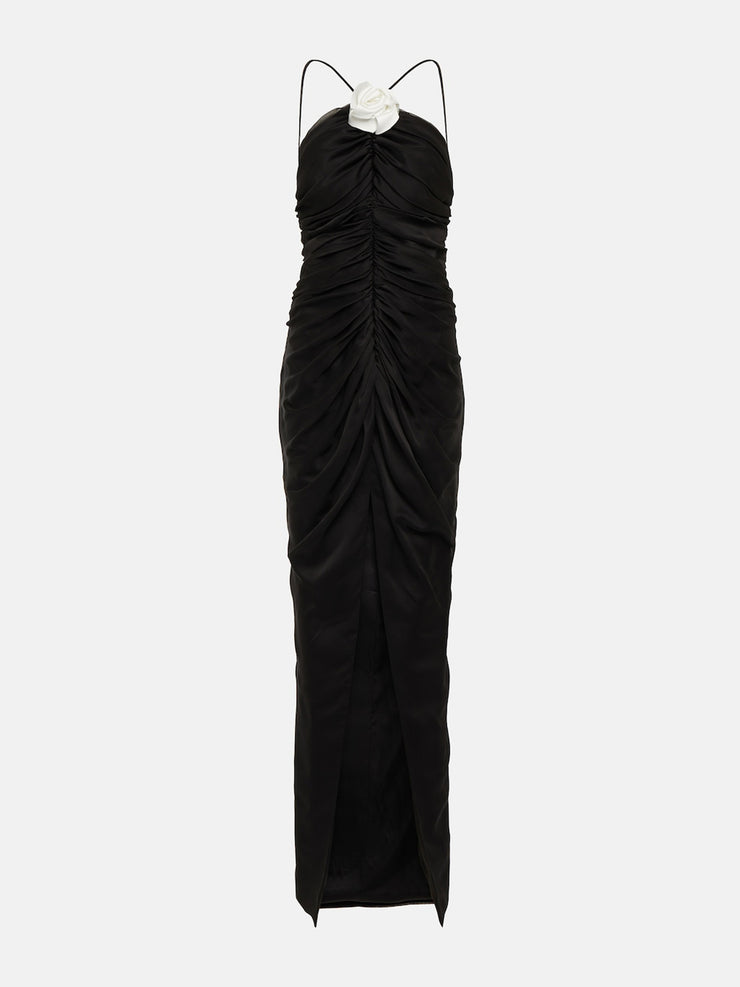 Floral-appliqué chiffon gown Clothing Rasario    - Collagerie