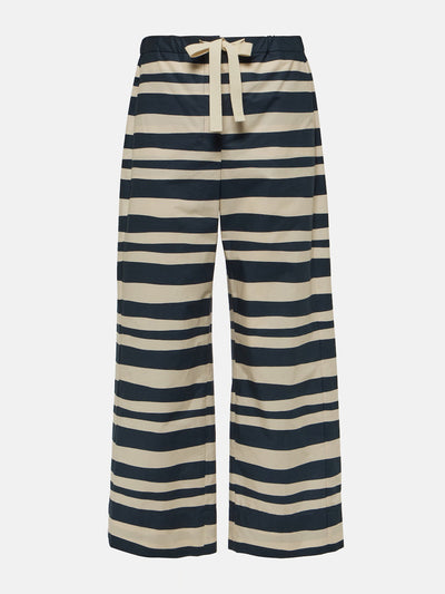 'S Max Mara Striped cotton poplin wide-leg pants at Collagerie