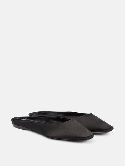 Saint Laurent Lido satin crêpe flats at Collagerie