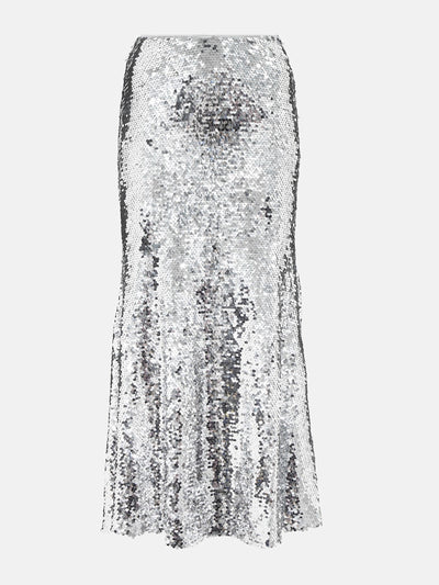 Self-Portrait Sequined flared maxi skirt at Collagerie