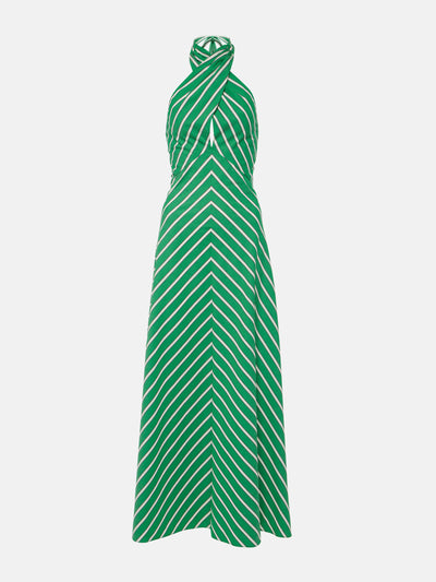 Staud Dawn striped cotton poplin maxi dress at Collagerie