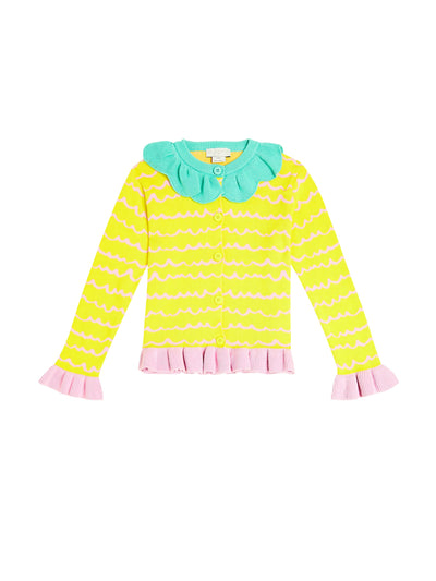 Stella Mccartney Kids Striped cotton cardigan at Collagerie