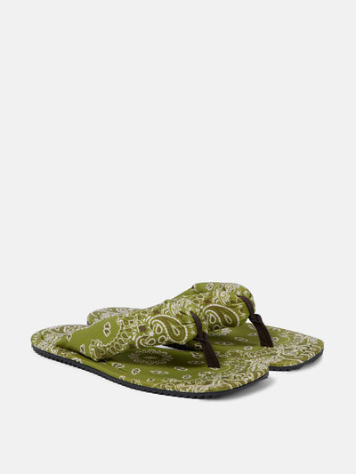 The Attico Indie bandana printed thong sandals at Collagerie