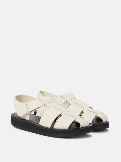 The Row Fisherman leather sandals at Collagerie