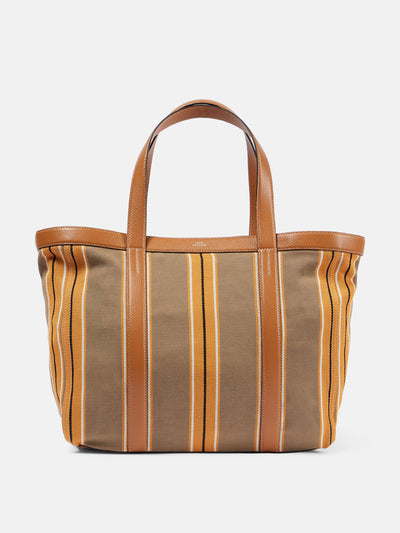 Totême Leather-trimmed canvas tote bag at Collagerie