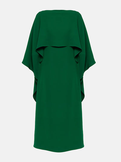 Valentino Caped silk crêpe midi dress at Collagerie