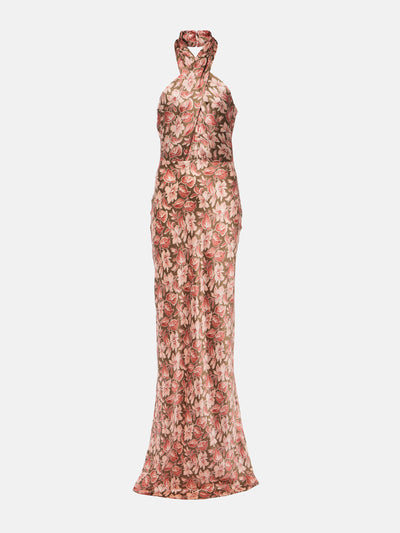 Veronica Beard Halterneck silk-blend maxi dress at Collagerie