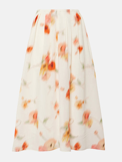 Vince Floral gathered midi skirt at Collagerie