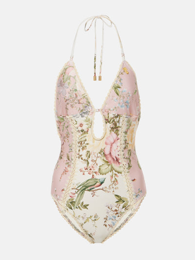 Zimmermann Waverly floral crochet swimsuit at Collagerie