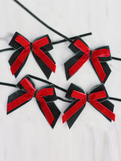 Nancy and Betty Double velvet bows (set of four) at Collagerie