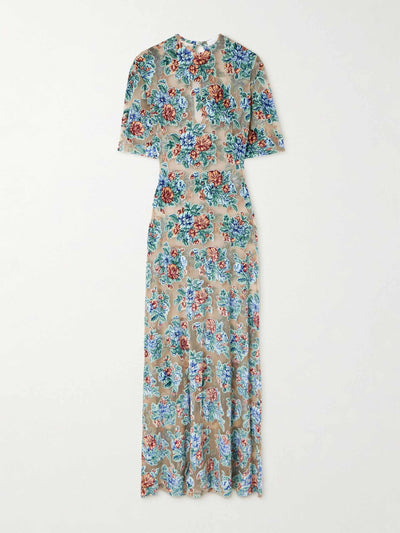 Rabanne Devoré jacquard-knit dress at Collagerie