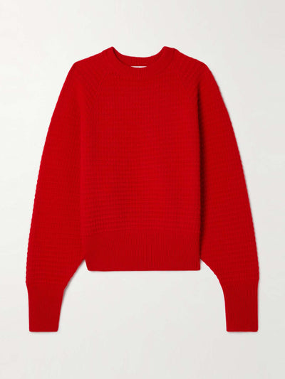 SASUPHI Waffle-knit merino wool and cashmere-blend sweater at Collagerie