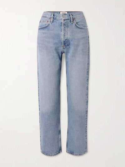 Agolde 90s high-rise straight-leg organic jeans at Collagerie