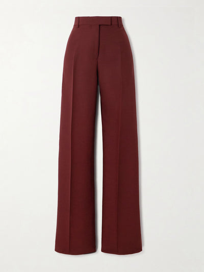 Ferragamo Straight-leg faille pants at Collagerie