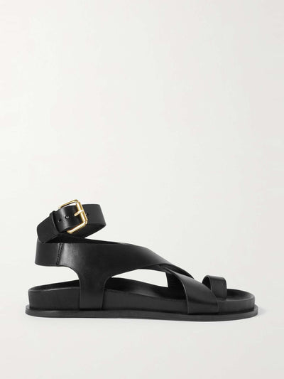 A.Emery Black Jalen leather sandals at Collagerie