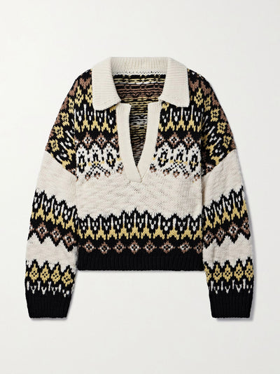 A.L.C. Landry Fair Isle wool sweater at Collagerie