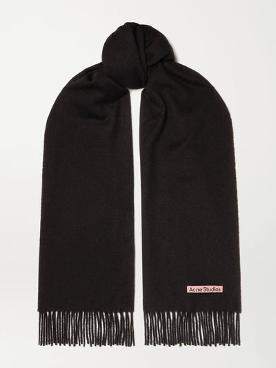 Acne Studios Canada Narrow Fringed wool scarf at Collagerie