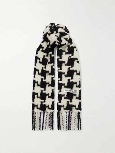 Acne Studios Fringed alpaca-blend scarf at Collagerie