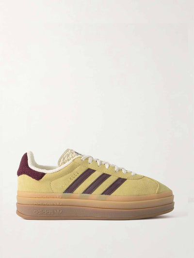 Adidas Originals Gazelle Bold leather-trimmed suede sneakers at Collagerie