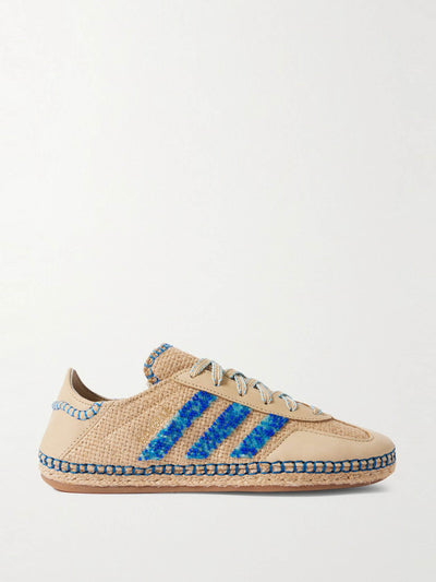 Adidas Originals X CLOT Gazelle nubuck-trimmed beaded canvas sneakers at Collagerie